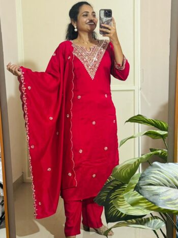 SRIU738 Vichitra Silk